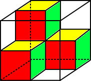 立方体の体積の半分の立体